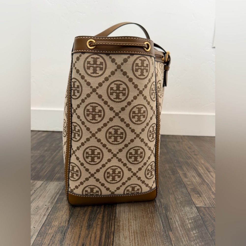 Tory Burch Monogram Drawstring Tote - Picture 10 of 16